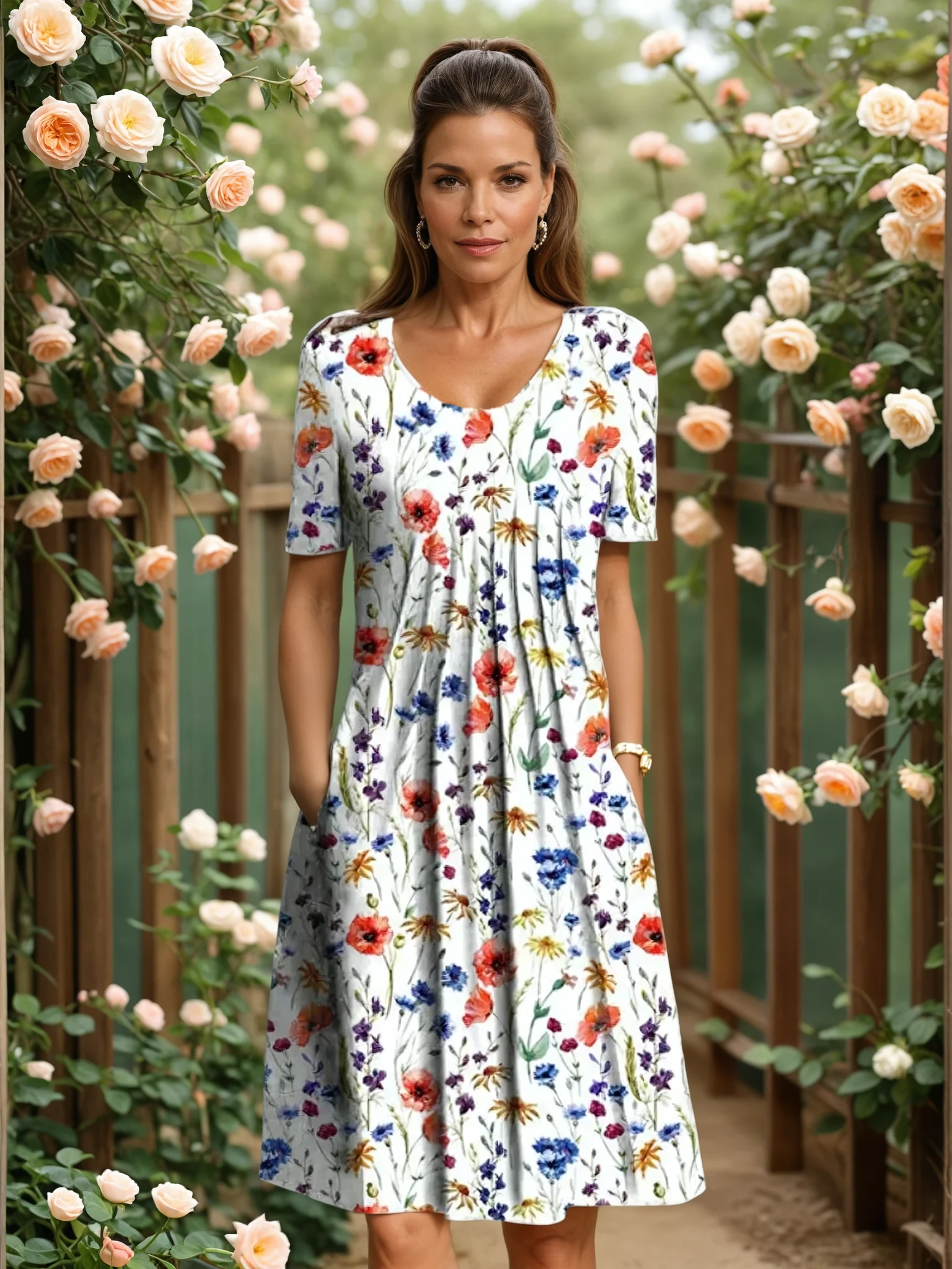 Red floral / 3XL