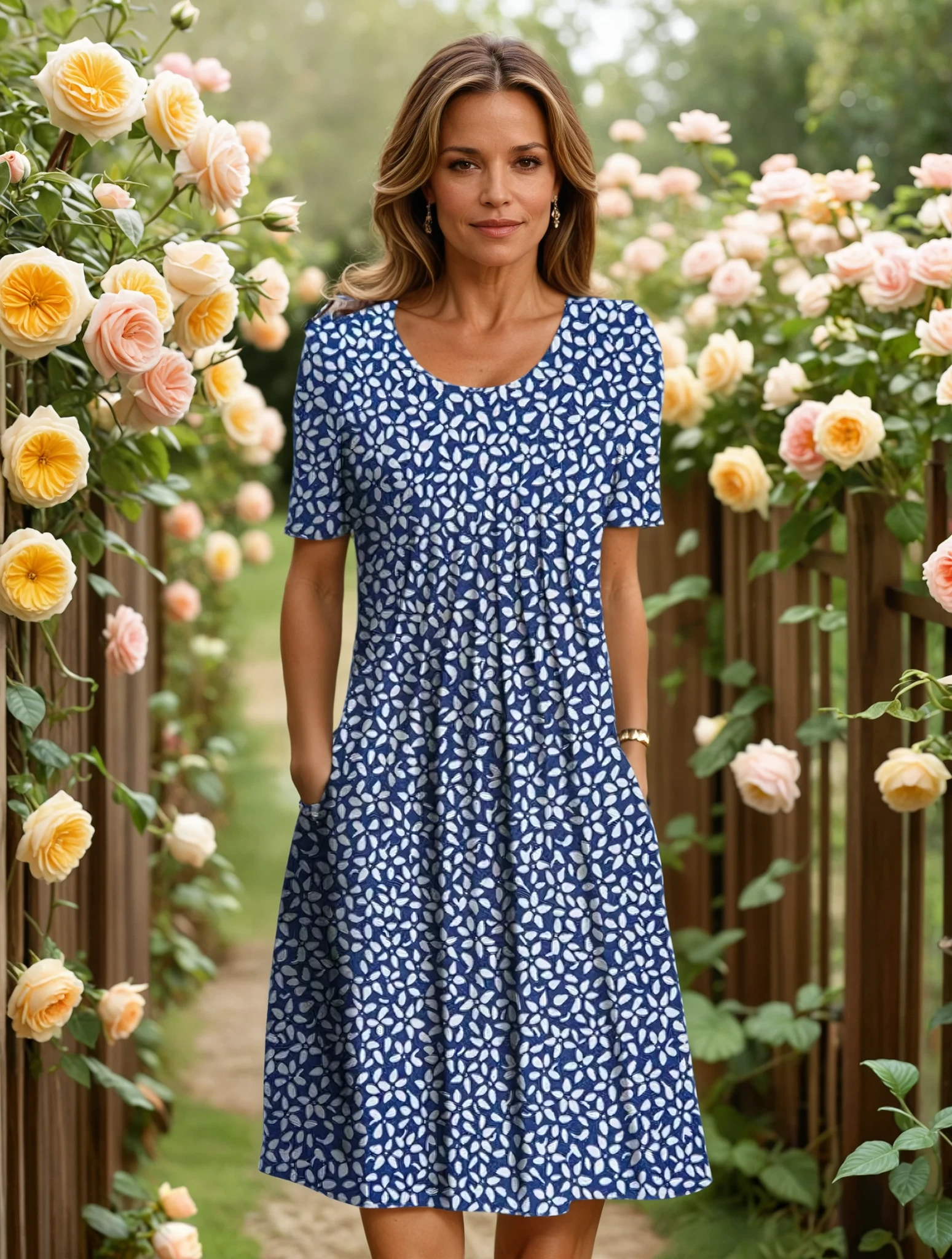 Blue floral / 3XL
