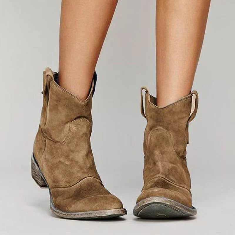 Sienna – Western Suede Boots