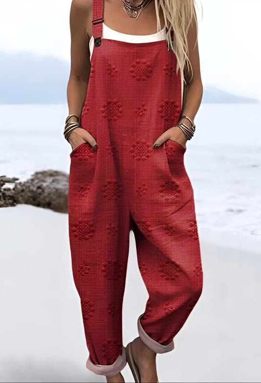 Lynn | Rosewood-Patterned Overalls